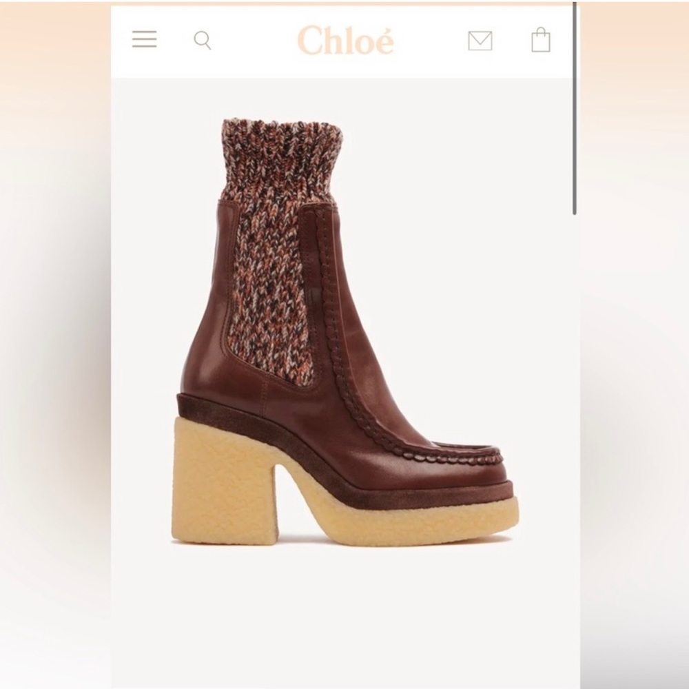 Chloé Jamie Platform Chelsea Boot,  size 9, 9.5 , 10 can fit this leather boot 2